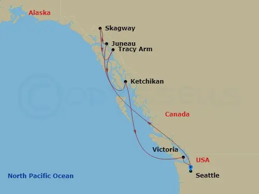 Itinerary schematic diagram