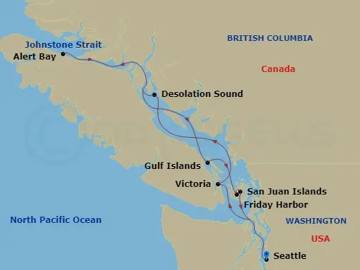 Itinerary schematic diagram