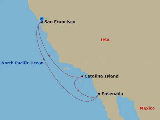 Itinerary schematic diagram
