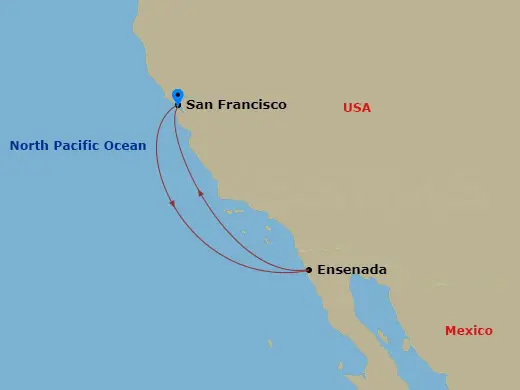 Itinerary schematic diagram