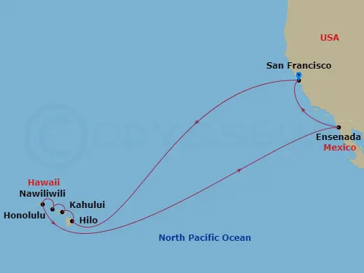 Itinerary schematic diagram