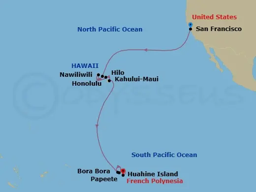 Itinerary schematic diagram