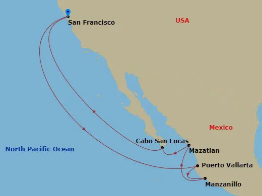 Itinerary schematic diagram