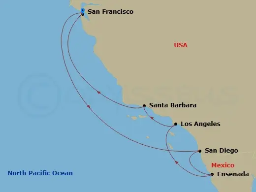 Itinerary schematic diagram