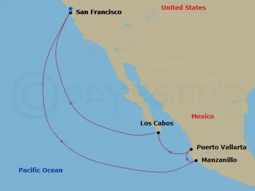 Itinerary schematic diagram
