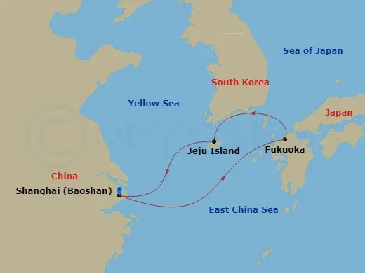 Itinerary schematic diagram