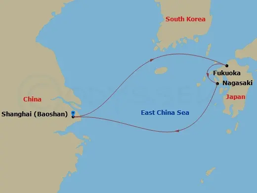Itinerary schematic diagram