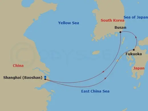 Itinerary schematic diagram