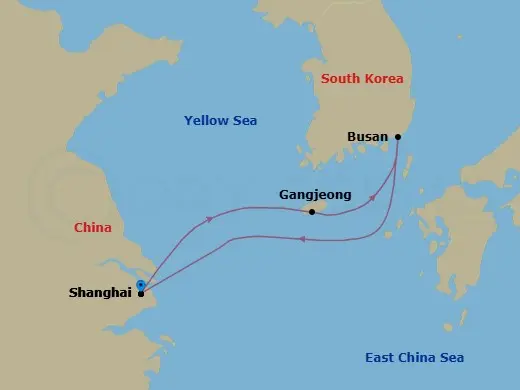 Itinerary schematic diagram