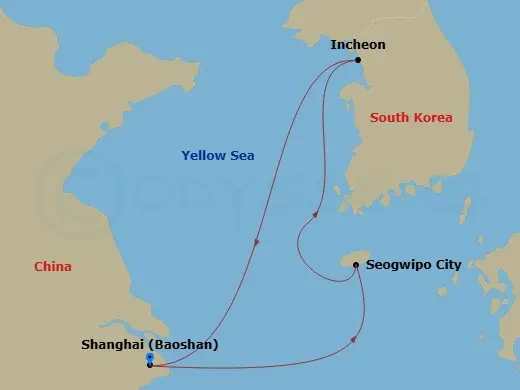 Itinerary schematic diagram