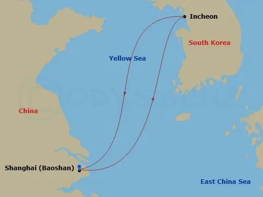 Itinerary schematic diagram