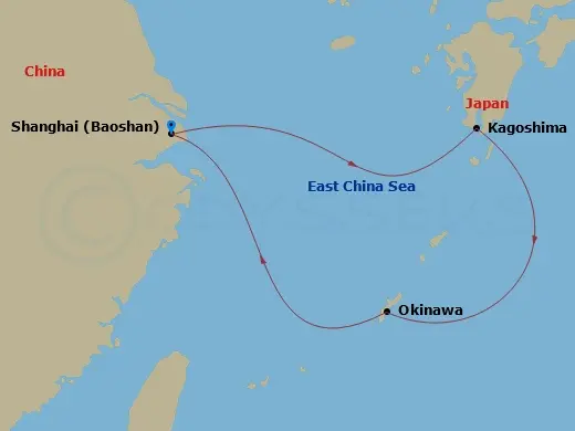 Itinerary schematic diagram