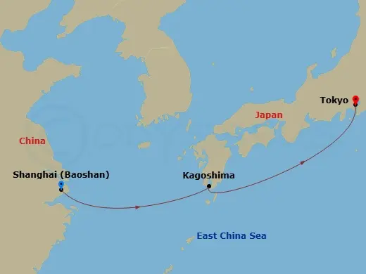 Itinerary schematic diagram