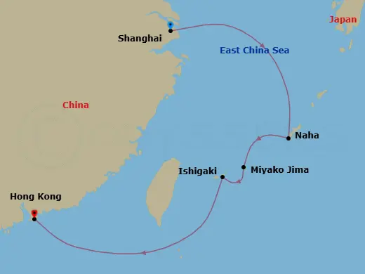 Itinerary schematic diagram