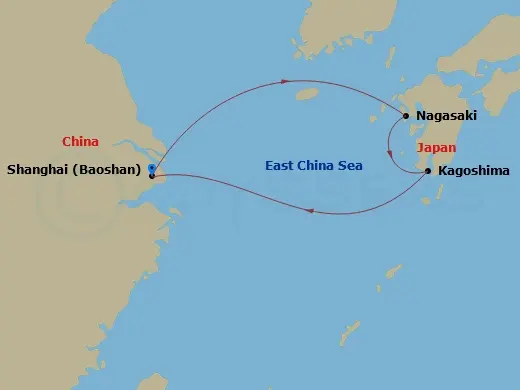 Itinerary schematic diagram