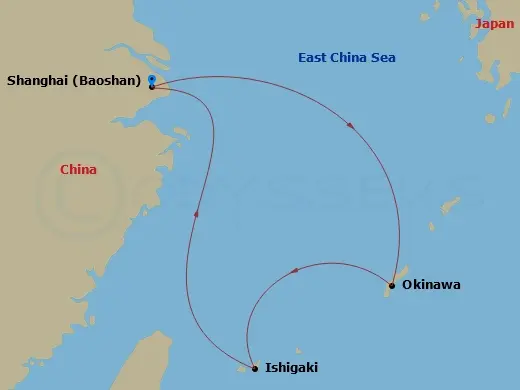 Itinerary schematic diagram