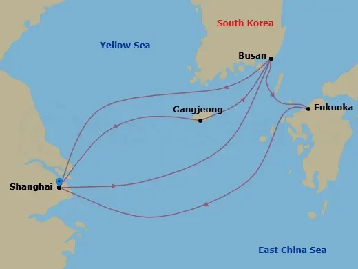 Itinerary schematic diagram