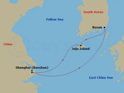 Itinerary schematic diagram