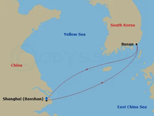 Itinerary schematic diagram