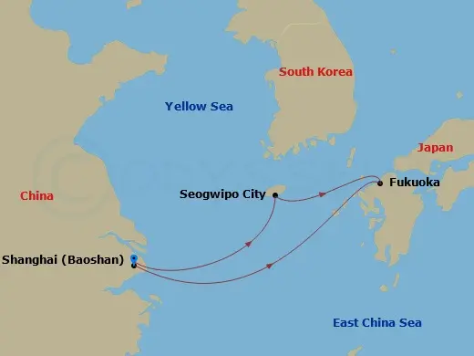 Itinerary schematic diagram