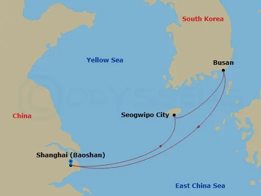 Itinerary schematic diagram
