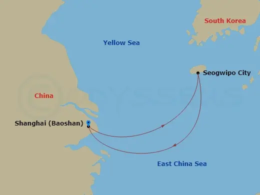 Itinerary schematic diagram