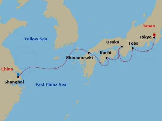 Itinerary schematic diagram