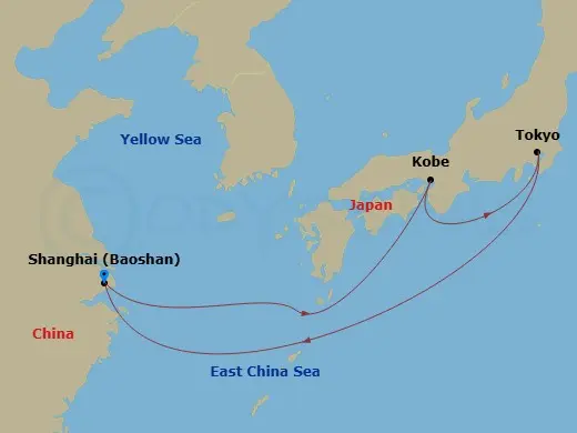 Itinerary schematic diagram