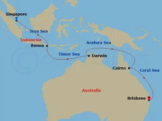 Itinerary schematic diagram