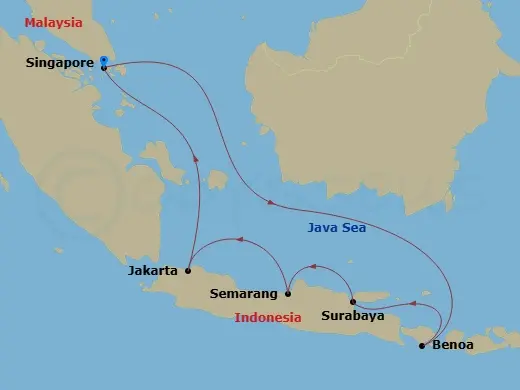 Itinerary schematic diagram