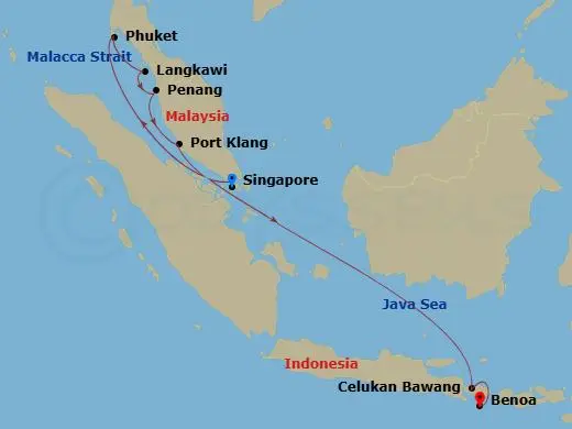 Itinerary schematic diagram