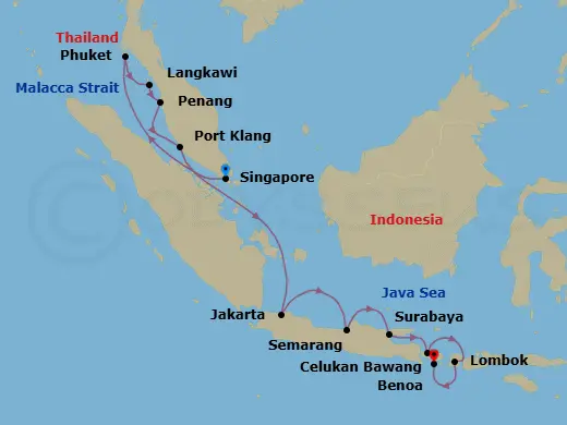 Itinerary schematic diagram