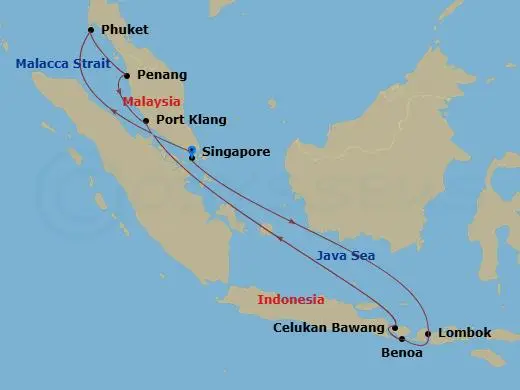 Itinerary schematic diagram
