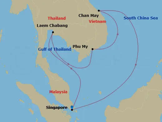 Itinerary schematic diagram