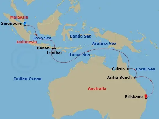 Itinerary schematic diagram