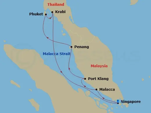 Itinerary schematic diagram