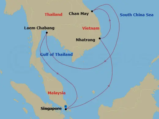 Itinerary schematic diagram