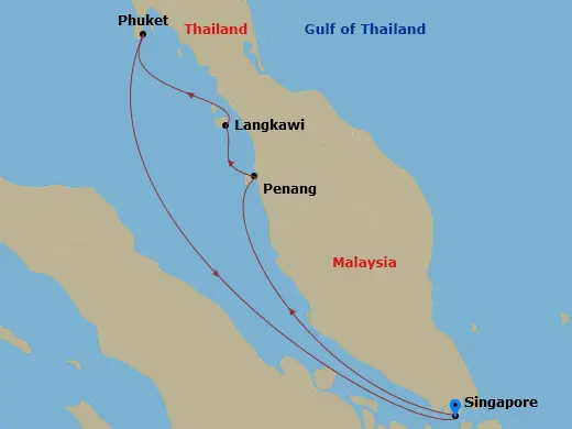 Itinerary schematic diagram