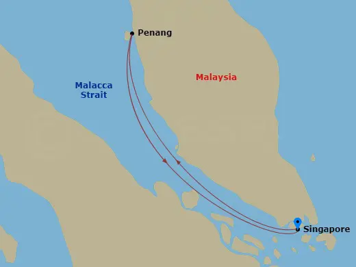 Itinerary schematic diagram