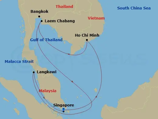 Itinerary schematic diagram