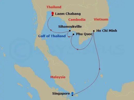 Itinerary schematic diagram