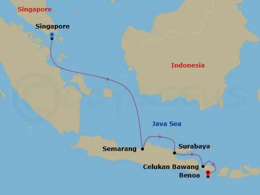 Itinerary schematic diagram