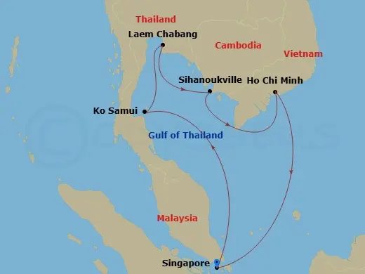 Itinerary schematic diagram