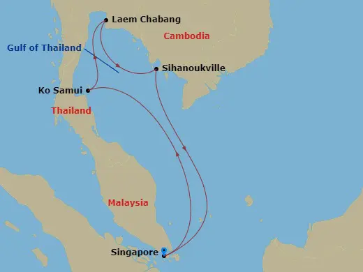 Itinerary schematic diagram