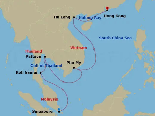 Itinerary schematic diagram