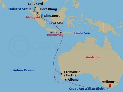 Itinerary schematic diagram