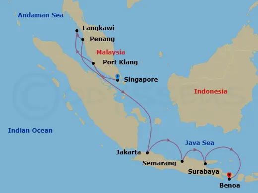 Itinerary schematic diagram
