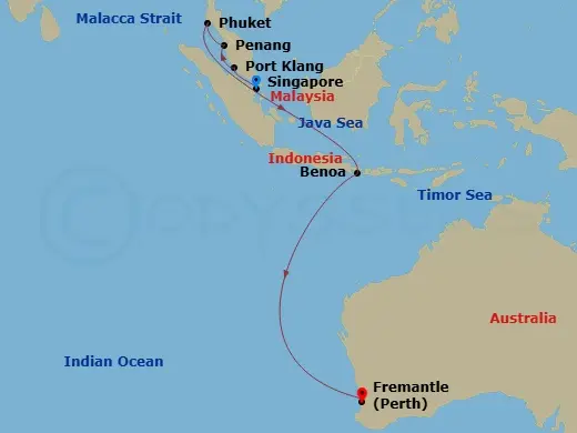 Itinerary schematic diagram