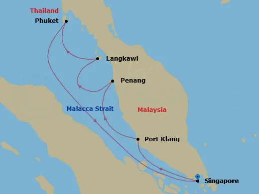 Itinerary schematic diagram