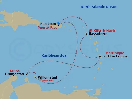 Itinerary schematic diagram